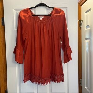 Lace trimmed Tunic blouse